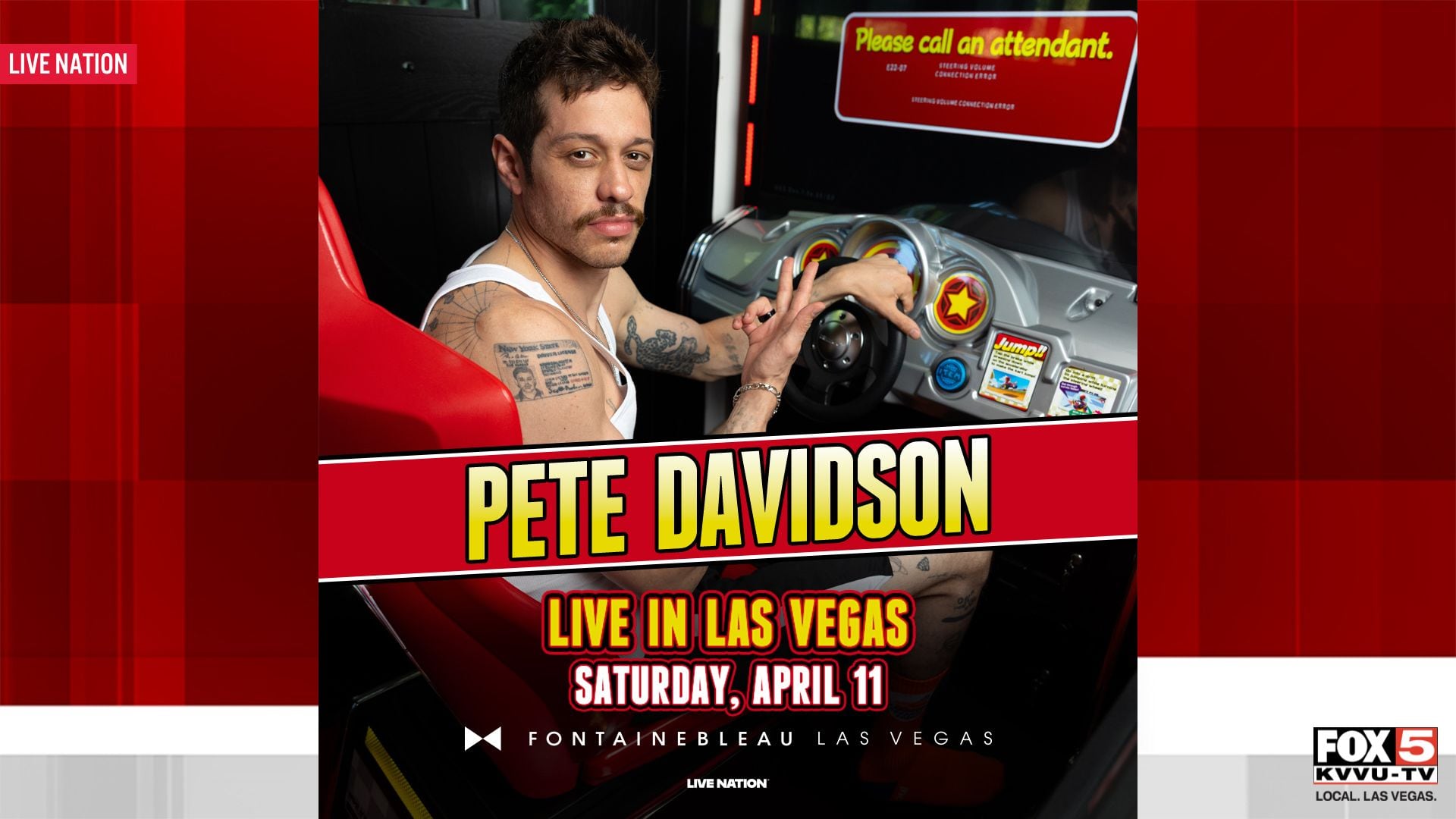 피트 데이비드슨, 올 봄 폰테인블로 라스베이거스 공연