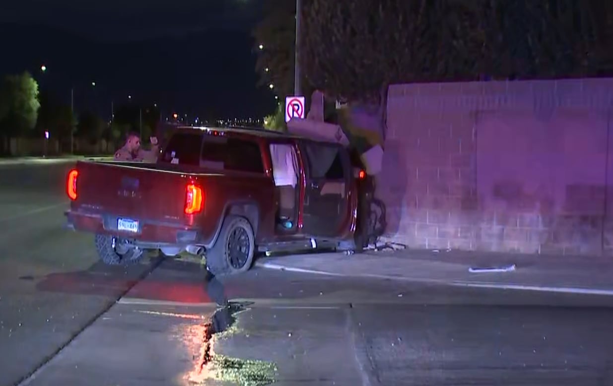 Driver Seriously Injured in Truck Crash Near Ann and Jones in Las Vegas