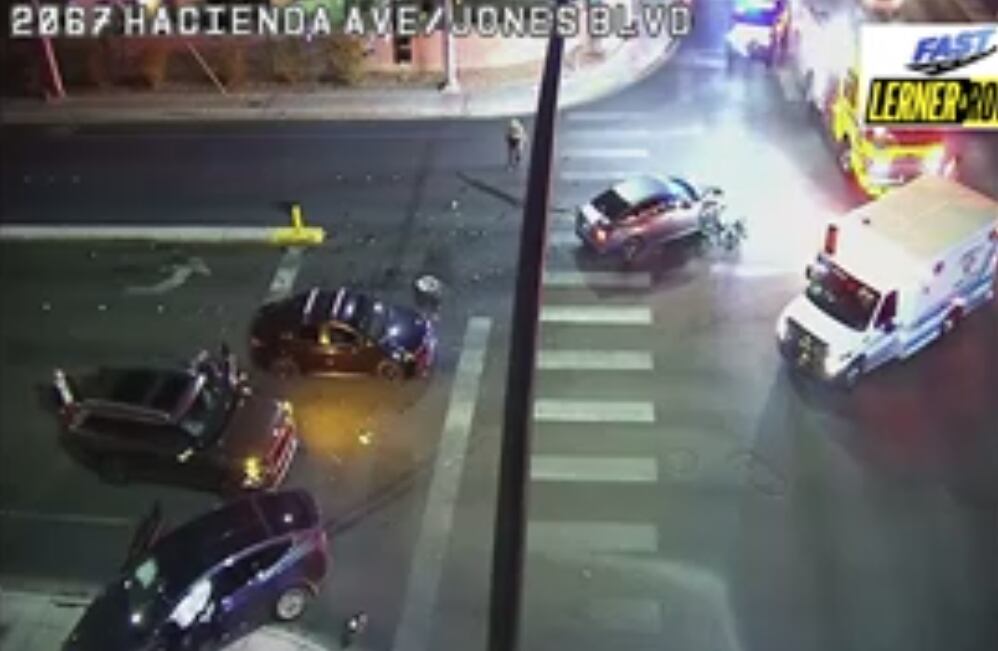 Four-Vehicle Crash Sends One to Hospital in Las Vegas
