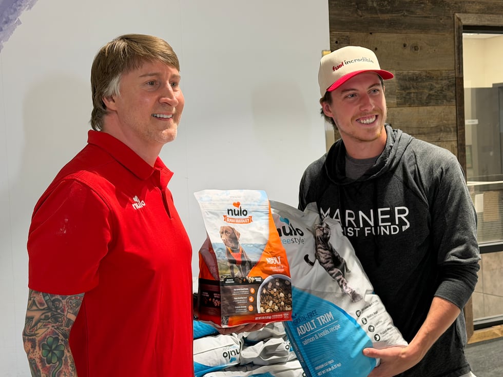 Mitch Marner visited the Nevada SPCA to launch the 'Points for Paws' campaign, helping provide...