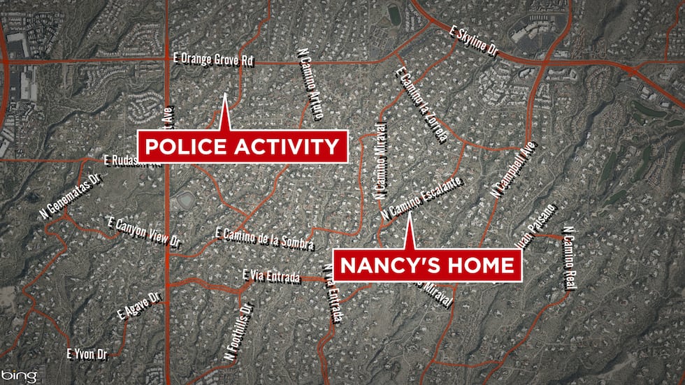 The deputies were at a home about five minutes away from Nancy Guthrie's house.