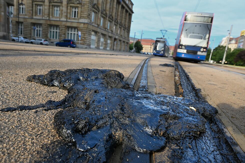 A prolonged heat wave with high temperatures exceeding caused significant damage to the tram...