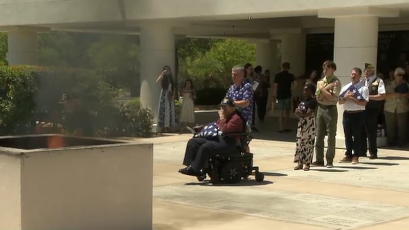 After a tattered American flag near Galleria was replaced earlier this year, FOX5 looked into...