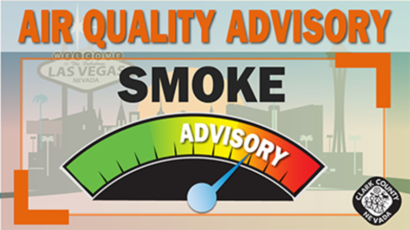 Clark County graphic of a smoke advisory warning