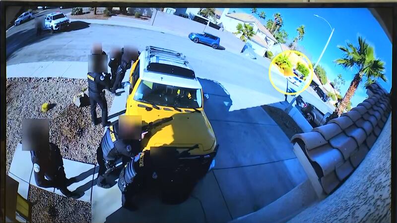 Henderson Police Department shared surveillance video of the moment officers shot and killed a...