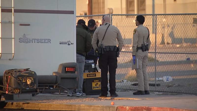 Las Vegas police respond to reports of a vehicle possibly tied to a fraud investigation on...