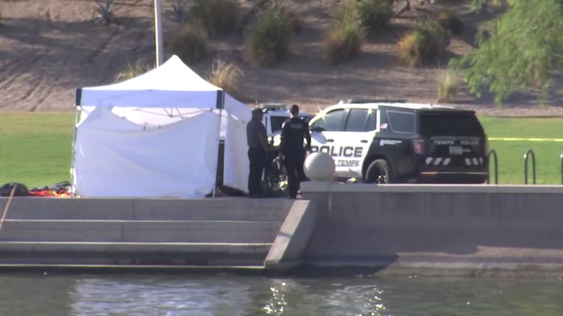 An investigation is underway to determine how the person got into the lake.