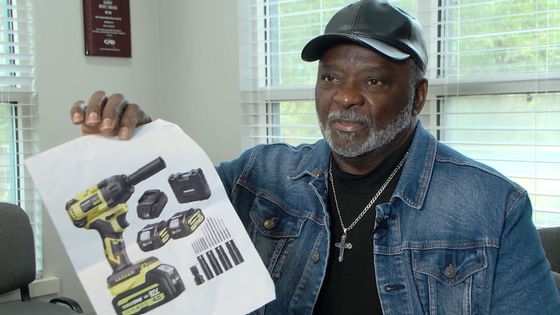 Instead of an actual drill, Sylvester Franklin says he received a printed picture of the drill...