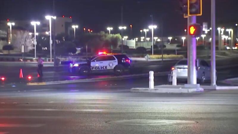 Las Vegas police are investigating a car in the south valley that has left a pedestrian with...