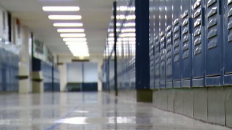 school hallway lockers
