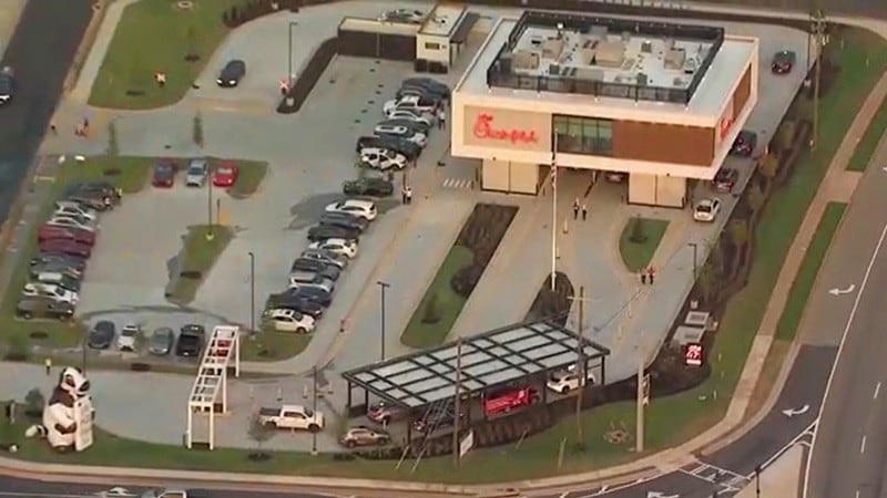 Chick-fil-A opened its first elevated drive-thru in Stockbridge on Thursday, Aug. 22, 2024.
