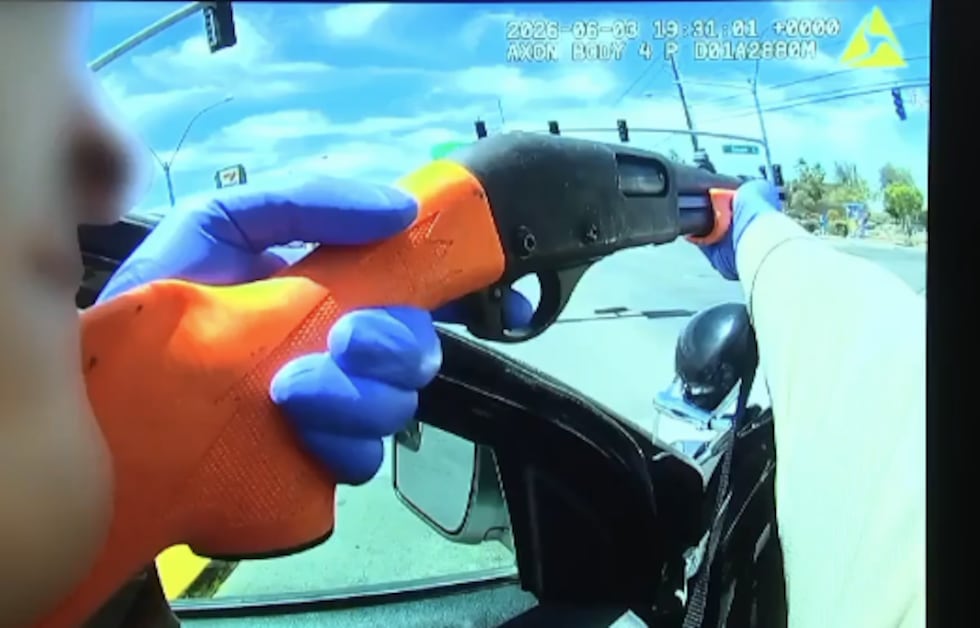 Las Vegas police shot and killed a man shooting at the public with a semi-automatic shotgun.