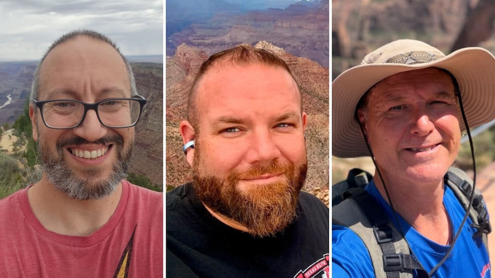 Family members said the three men had traveled to the Grand Canyon for a weekend excursion,...