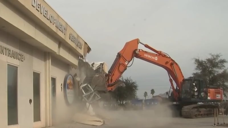 Wednesday, the City of North Las Vegas held a demolition event for the former city hall property.
