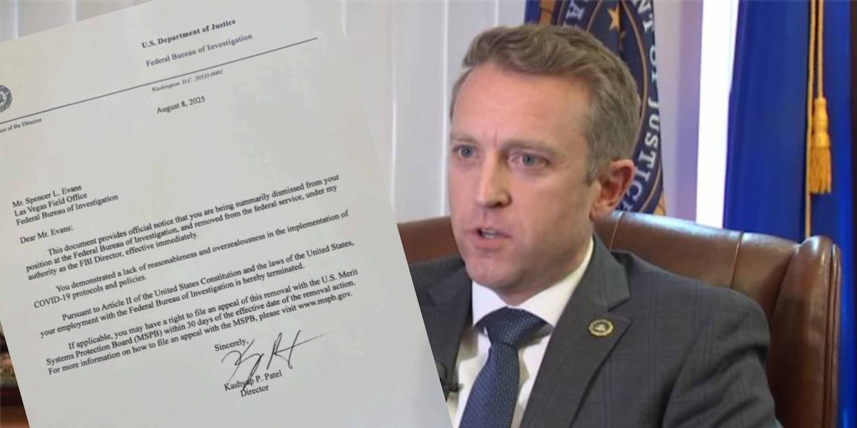 Attorney challenging firing of former FBI Las Vegas special agent in charge Attorney challenging firing of former FBI Las Vegas special agent in charge