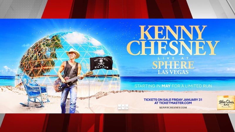 Country superstar Kenny Chesney announced Thursday that he will perform inside Las Vegas'...