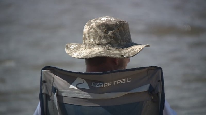Fisherman at Washoe Lake State Park