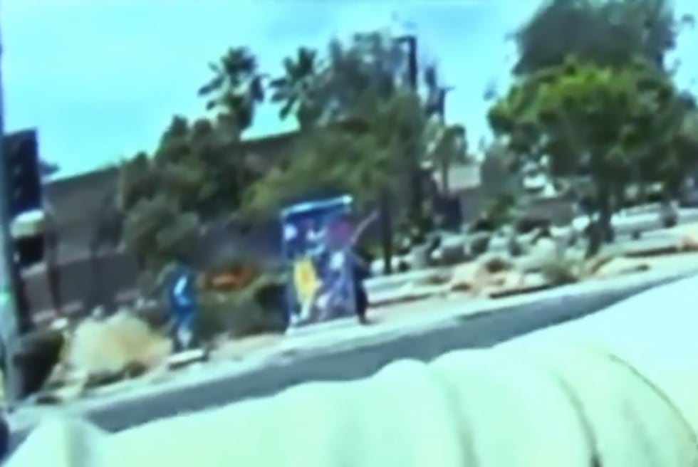 Las Vegas police shot and killed a man shooting at the public with a semi-automatic shotgun.