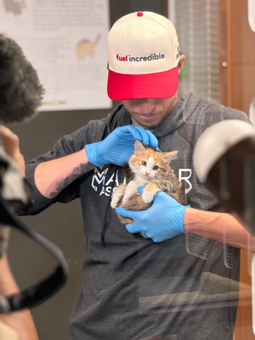 Mitch Marner visited the Nevada SPCA to launch the 'Points for Paws' campaign, helping provide...