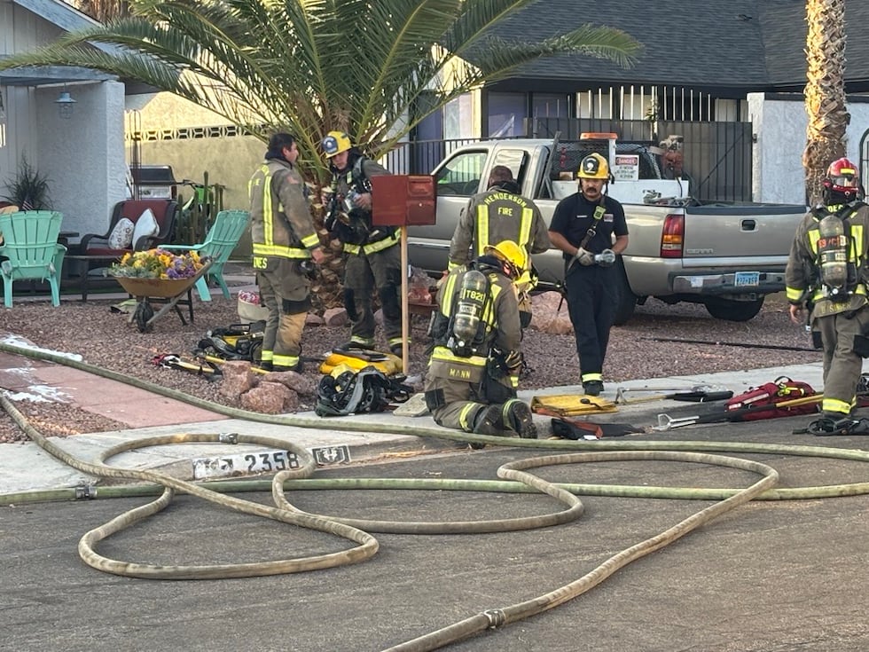 Henderson firefighters responded to reports of a garage fire near Green Valley Parkway...