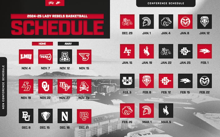 UNLV Lady Rebels full 2024-25 schedule released
