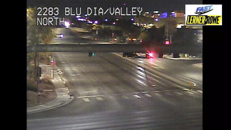 Las Vegas police responded to a deadly crash involving a pedestrian on Valley View and Blue...