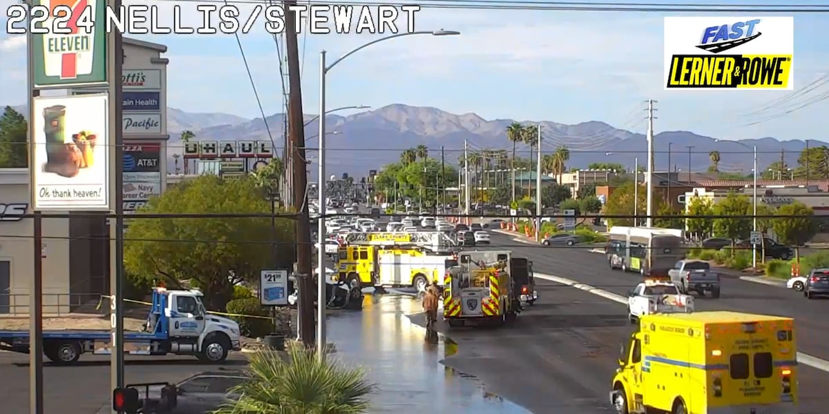 Crash causes water spill in east Las Vegas, officials say Crash causes water spill in east Las Vegas, officials say