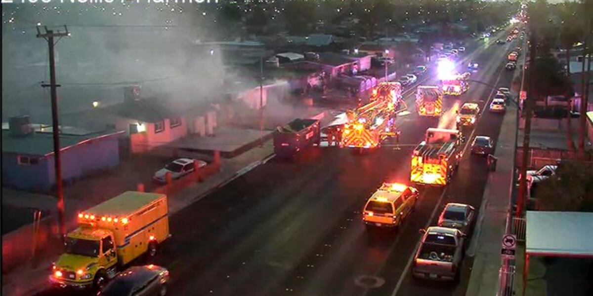 Vacant house fire in east Las Vegas Vacant house fire in east Las Vegas