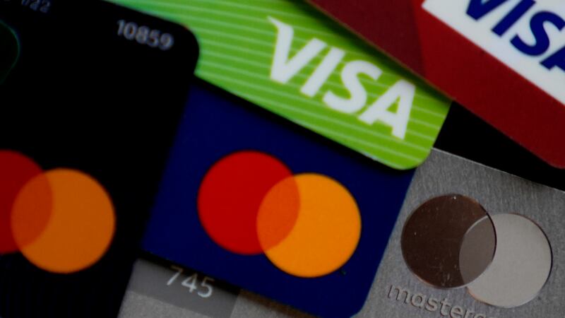 Several VISA and MASTER credit cards are shown in Buffalo Grove, Ill., Thursday, Feb. 8, 2024.