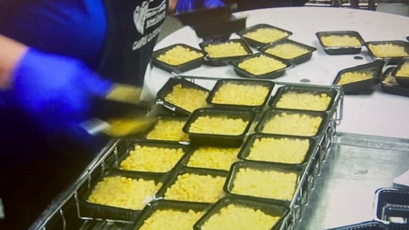 Macaroni and cheese item for school lunch