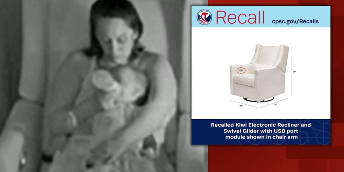 Nursery chair recalled months after FOX5 reported its USB port sparked on video Nursery chair recalled months after FOX5 reported its USB port sparked on video