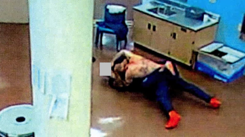 New surveillance photos show Duane "Keffe D" Davis fighting another inmate inside Clark County...
