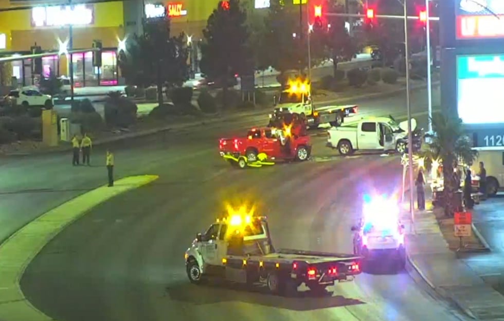 According to LVMPD, the crash occurred around 8:30 p.m. near Decatur and Charleston.