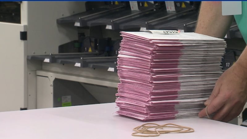 Ballots at Washoe County Registrar's Office November 2024