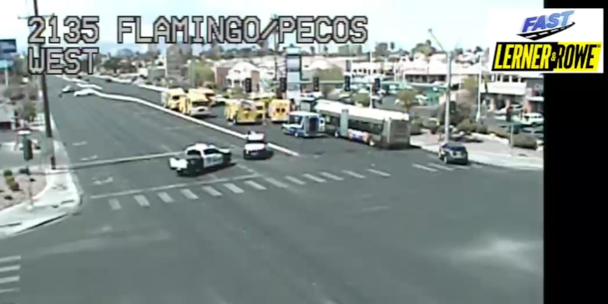 Police: Pedestrian dead after crash with RTC bus at Flamingo, Pecos Police: Pedestrian dead after crash with RTC bus at Flamingo, Pecos