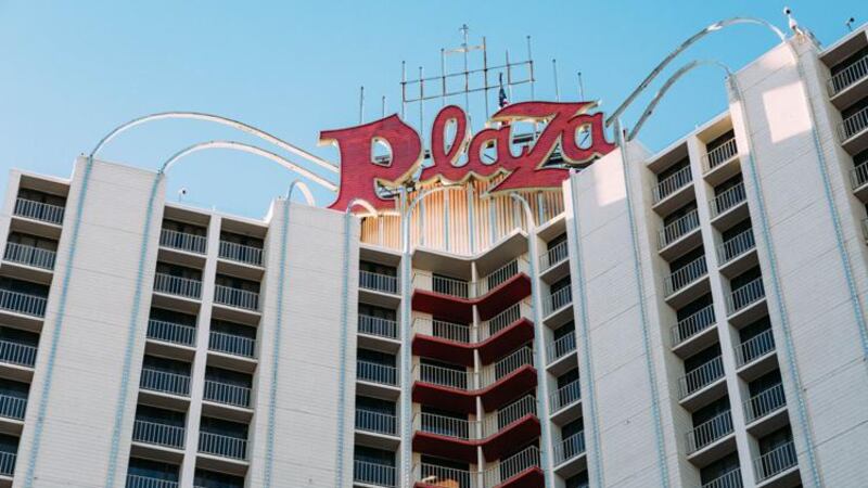 The Plaza Hotel & Casino in downtown Las Vegas as seen on Dec. 14, 2020.