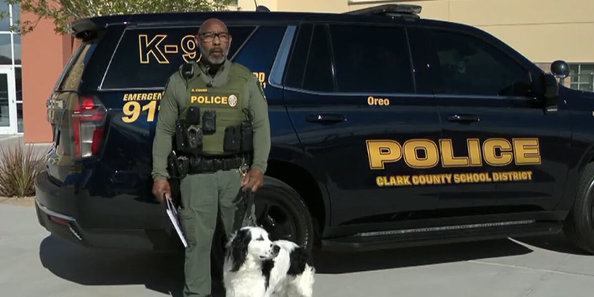 K9 Oreo wraps up reading week with CCSD Officer across the Valley K9 Oreo wraps up reading week with CCSD Officer across the Valley