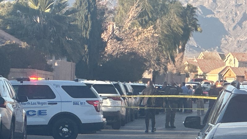 Sources say a North Las Vegas police officer has been shot multiple times.