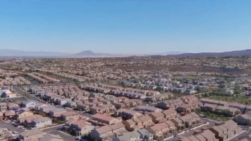 Aerial photo of Las Vegas Valley homes.