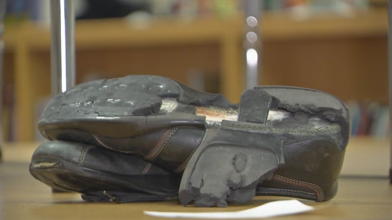 He was only out for 30 minutes when he decided to head inside and noticed his shoes were a...