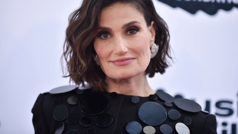 Idina Menzel arrives at the 15th annual Music Will Benefit on Tuesday, May 2, 2023, at The...