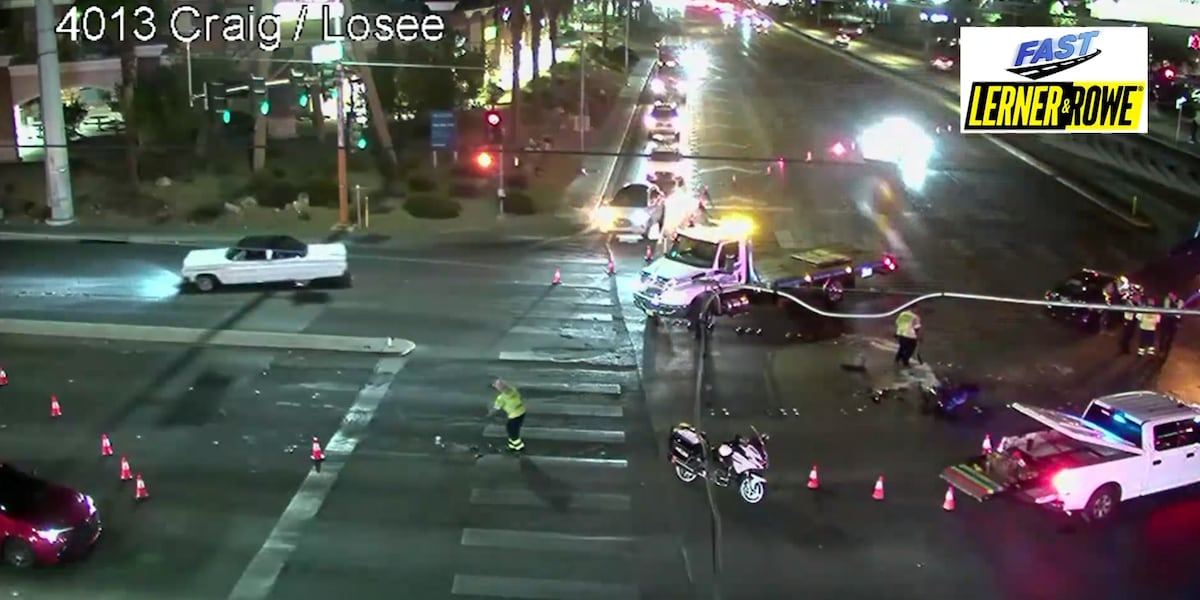 Motorcyclist in critical condition after crash in North Las Vegas, police say Motorcyclist in critical condition after crash in North Las Vegas, police say