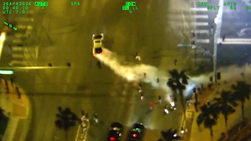 An event at the Las Vegas Motor Speedway led to action outside the track and several arrests.