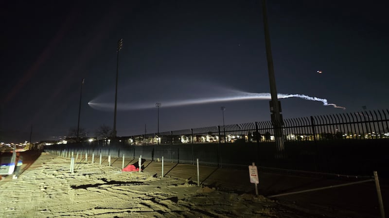 SpaceX rocket launch seen in Las Vegas sky