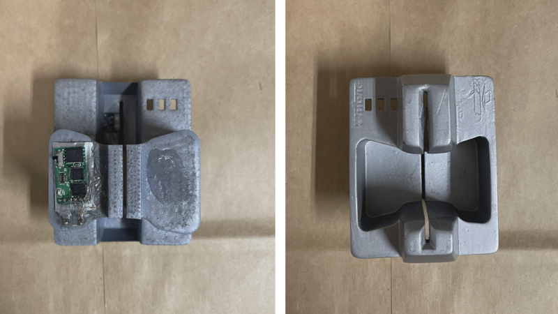 A credit card skimmer recovered from a gas pump during a similar task force operation.