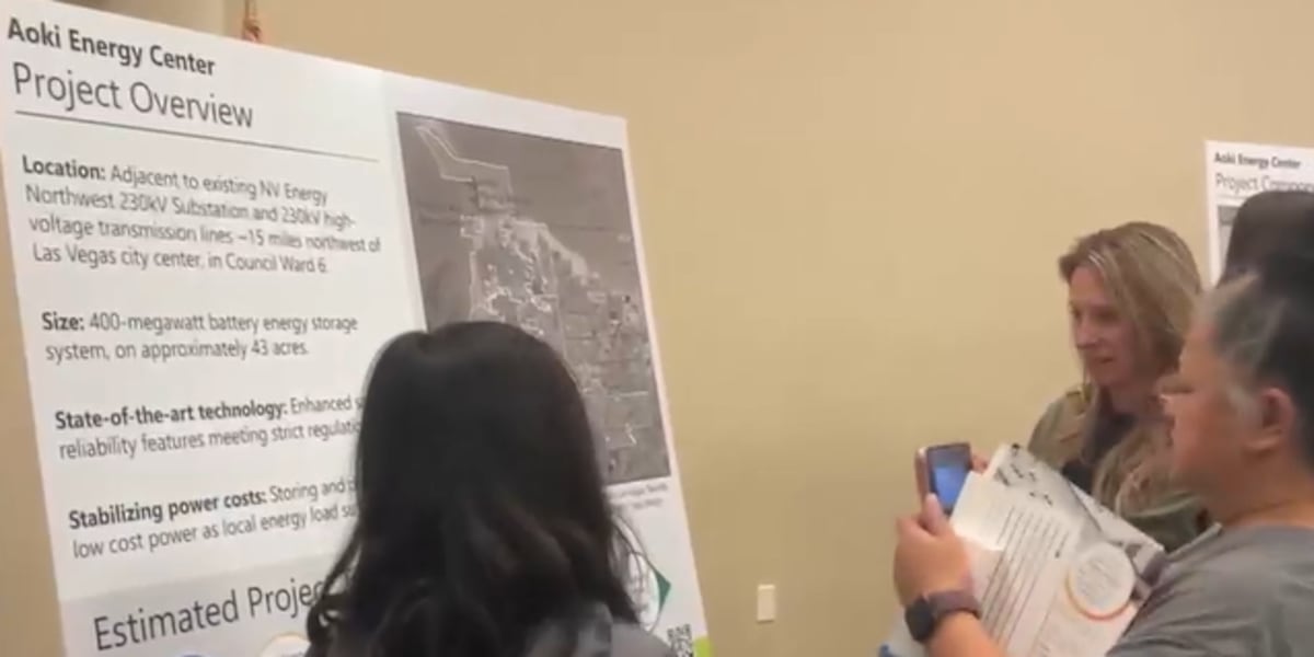 Neighbors voice concerns about proposed battery storage facility in northwest Las Vegas Neighbors voice concerns about proposed battery storage facility in northwest Las Vegas
