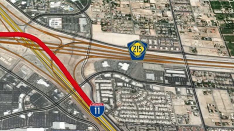 Nevada State Police said one driver died in a crash at I-11 and the 215 beltway while the...