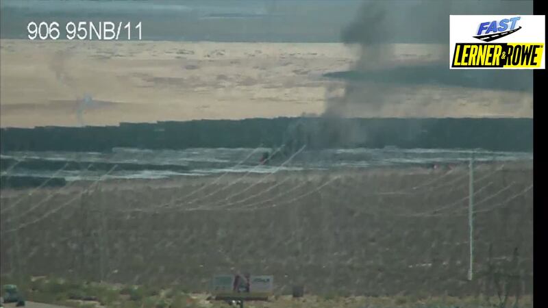 Fire south of Boulder City on May 8, 2025.