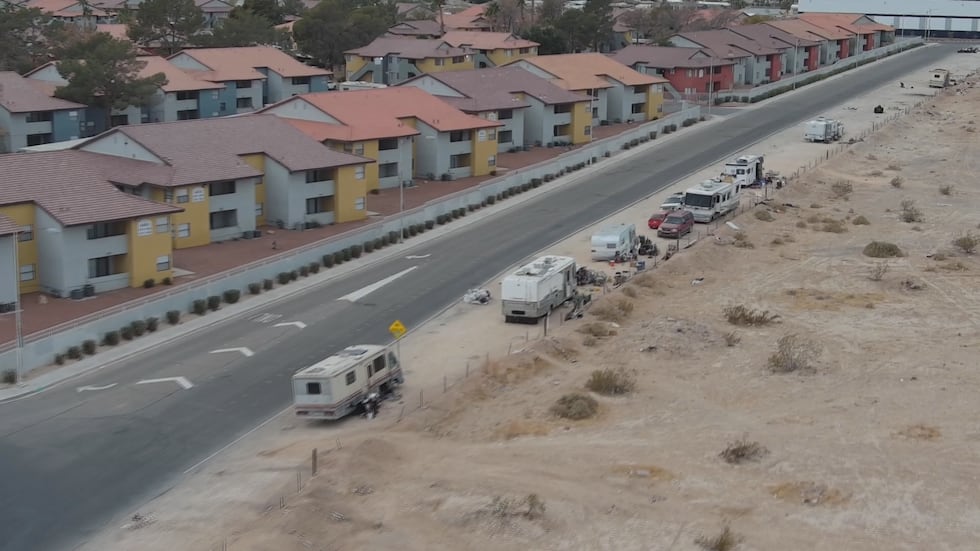 Homeless parking RV's on sidewalks are a growing problem in Las Vegas