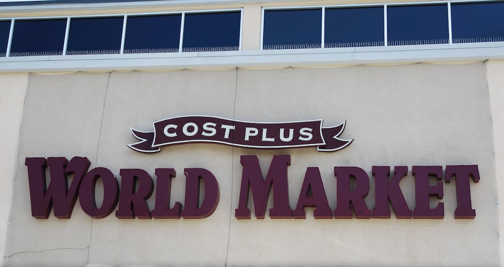 A Cost Plus World Market sign is shown in Mountain View, Calif., Wednesday, May 9, 2012. Bed...